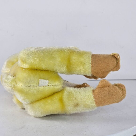 Vintage Japan Mohair Monkey Plush Toy With Ribbon Articulated - Picture 7 of 8